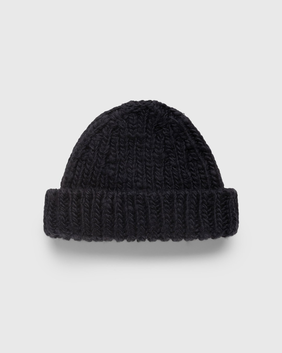 Black knit beanie hat sale